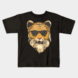 tiger sunglasses, tiger with sunglasses, lion sunglasses, cool tiger, cool lion, funny tiger, tiger gift Kids T-Shirt